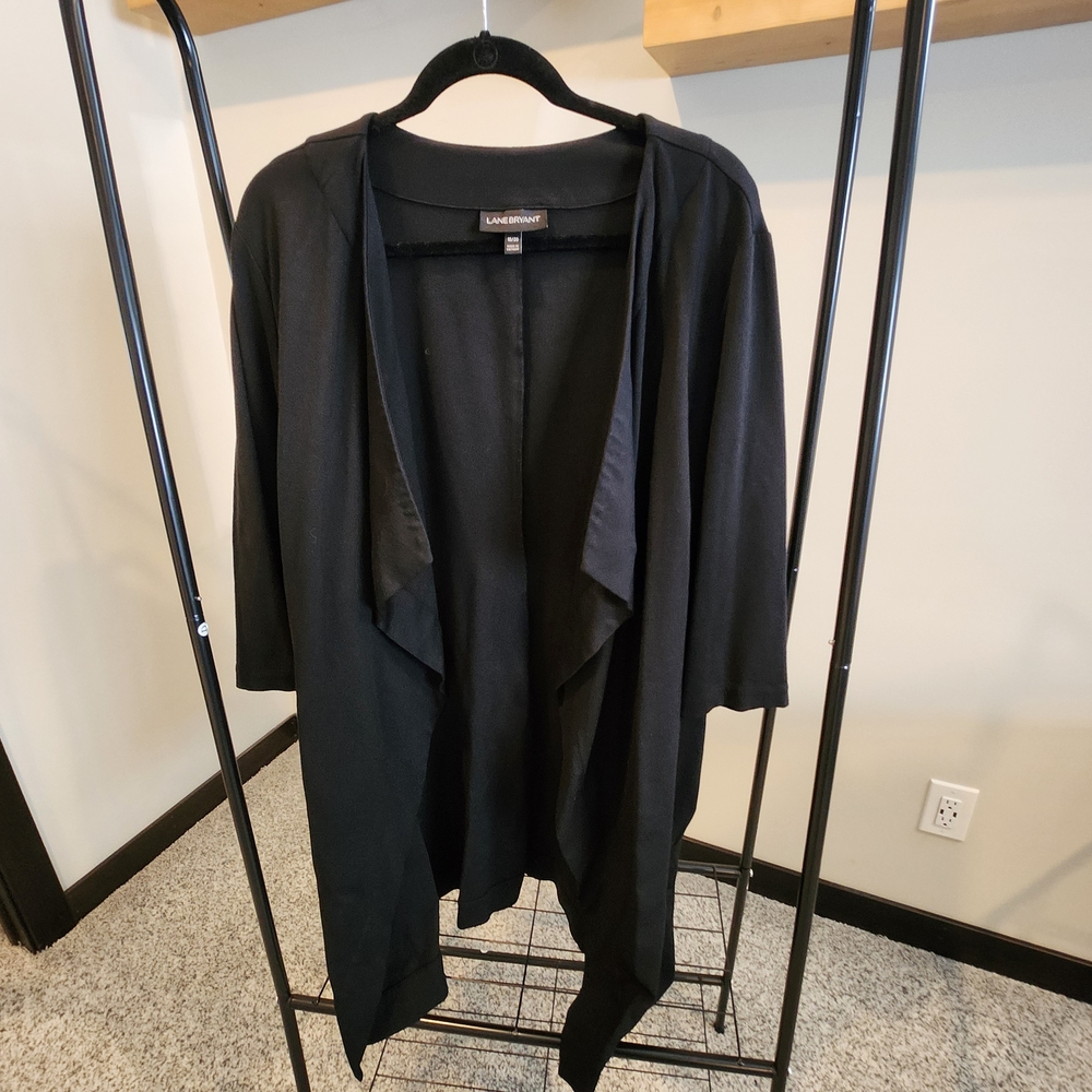 Lane Bryant Midnight Black Open Cardigan Plus Size 18